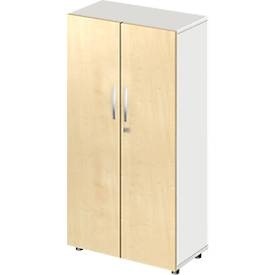 Schäfer Shop Select, Schäfer Shop Select Schrank LOGIN, 4 Ordnerhöhen, B 800 x T 420 x H 1470 mm, weiss/Ahorn Dekor, Schäfer Shop Select Schrank LOGIN, 4 Ordnerhöhen, B 800 x T 420 x H 1514 mm, weiss/Ahorn Dekor