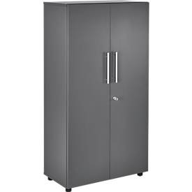 Schäfer Shop Select, Schäfer Shop Select Schrank SET UP, 4 OH, abschliessbar, B 800 x T 420 x H 1470 mm, graphit/graphit, Schäfer Shop Select Schrank SET UP, 4 OH, abschliessbar, B 800 x T 420 x H 1470 mm, graphit/graphit
