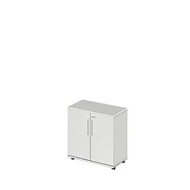 Schäfer Shop Select, Schäfer Shop Select Schrank Start Off, 2 OH, abschliessbar, B 800 x T 420 x H 744 mm, Holz, lichtgrau/lichtgrau, Schäfer Shop Select Schrank Start Off, 2 OH, abschliessbar, B 800 x T 420 x H 744 mm, Holz, lichtgrau/lichtgrau
