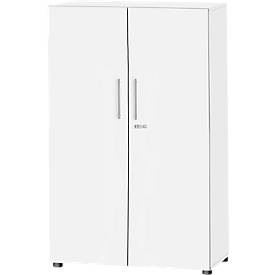 Schäfer Shop Select, Schäfer Shop Select Schrank Start Off, 4 OH, abschliessbar, B 800 x T 420 x H 1470 mm, Holz, weiss/weiss, Schäfer Shop Select Schrank Start Off, 4 OH, abschliessbar, B 800 x T 420 x H 1470 mm, Holz, weiss/weiss