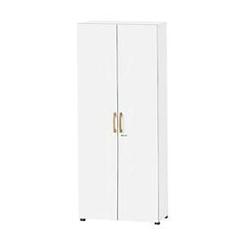 Schäfer Shop Select, Schäfer Shop Select Schrank Start Off Wood, 6 OH, abschliessbar, B 800 x T 420 x H 2196 mm, Holz, weiss, Schäfer Shop Select Schrank Start Off Wood, 6 OH, abschliessbar, B 800 x T 420 x H 2240 mm, Holz, weiss