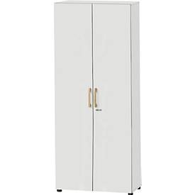 Schäfer Shop Select, Schäfer Shop Select Schrank Start Off Wood, 6 OH, abschliessbar, B 800 x T 420 x H 2196 mm, Holz, lichtgrau, Schäfer Shop Select Schrank Start Off Wood, 6 OH, abschliessbar, B 800 x T 420 x H 2240 mm, Holz, lichtgrau