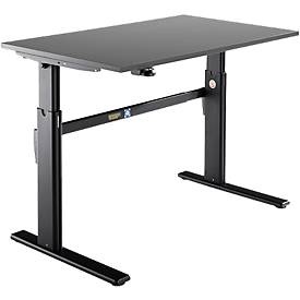 Schäfer Shop Select, Schäfer Shop Select Schreibtisch, elektrisch höhenverstellbar, Rechteck, C-Fuss, B 1200 x T 800 x H 725-1185 mm, graphit/schwarz, Schäfer Shop Select Schreibtisch, elektrisch höhenverstellbar, Rechteck, C-Fuss, B 1200 x T 800 x H 725-1185 mm, graphit/schwarz