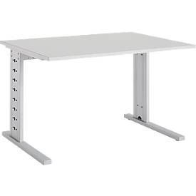 Schäfer Shop Select, Schäfer Shop Select Schreibtisch Moxxo IQ, Rechteck, C-Fuss, B 1200 x T 800 x H 735 mm, lichtgrau, Schäfer Shop Select Schreibtisch Moxxo IQ, Rechteck, C-Fuss, B 1200 x T 800 x H 735 mm, lichtgrau