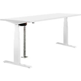 Schäfer Shop Select, Schäfer Shop Select Schreibtisch NEVADA, elektrisch höhenverstellbar, Rechteck, T-Fuß, B 1600 x T 800 x H 640-1300 mm, Buche/weißaluminium RAL 9006, Schäfer Shop Select Schreibtisch NEVADA, elektrisch höhenverstellbar, Rechteck, T-Fuss, B 1600 x T 800 x H 640-1300 mm, weiss/weissaluminium RAL 9006