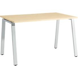 Schäfer Shop Select, Schäfer Shop Select Schreibtisch Start Off, A-Fuss, Rechteck, Stahl/Holz, B 1200 x T 800 x H 735 mm, ahorn, Schäfer Shop Select Schreibtisch Start Off, A-Fuss, Rechteck, Stahl/Holz, B 1200 x T 800 x H 735 mm, ahorn