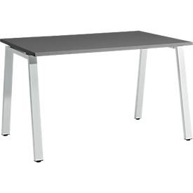 Schäfer Shop Select, Schäfer Shop Select Schreibtisch Start Off, A-Fuss, Rechteck, Stahl/Holz, B 1200 x T 800 x H 735 mm, graphit, Schäfer Shop Select Schreibtisch Start Off, A-Fuss, Rechteck, Stahl/Holz, B 1200 x T 800 x H 735 mm, graphit