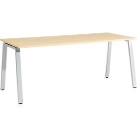 Schäfer Shop Select, Schäfer Shop Select Schreibtisch Start Off, A-Fuss, Rechteck, Stahl/Holz, B 1800 x T 800 x H 735 mm, ahorn, Schäfer Shop Select Schreibtisch Start Off, A-Fuss, Rechteck, Stahl/Holz, B 1800 x T 800 x H 735 mm, ahorn