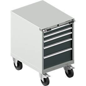 Schäfer Shop Select, Schäfer Shop Select Schubladenschrank mit Rollen WSK 27-36, 5 Schübe, bis 75 kg, B 564 x T 725 x H 920 mm, lichtgrau/anthrazitgrau, Schäfer Shop Select Schubladenschrank mit Rollen WSK 27-36, 5 Schübe, bis 75 kg, B 564 x T 725 x H 920 mm, lichtgrau/anthrazitgrau