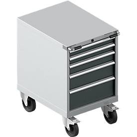 Schäfer Shop Select, Schäfer Shop Select Schubladenschrank mit Rollen WSK 36-27, 5 Schübe, bis 200 kg, B 717 x T 572 x H 920 mm, lichtgrau/anthrazitgrau, Schäfer Shop Select Schubladenschrank mit Rollen WSK 36-27, 5 Schübe, bis 200 kg, B 717 x T 572 x H 920 mm, lichtgrau/anthrazitgrau