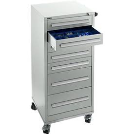 Schäfer Shop Select, Schäfer Shop Select Schubladenschrank SFR 70, 7 Schübe, mit Rollen, lichgrau RAL 7035 lichgrau RAL 7035, Schäfer Shop Select Schubladenschrank SFR 70, 7 Schübe, mit Rollen, lichgrau RAL 7035 lichgrau RAL 7035