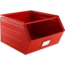 Schäfer Shop Select, Schäfer Shop Select Sichtlagerkasten, mit Tragestab, L 549 x B 457 x H 300 mm, 60 l, 130 kg, Stahl, RAL 3000 (feuerrot), Schäfer Shop Select Sichtlagerkasten, mit Tragestab, L 550 x B 458 x H 300 mm, 60 l, 130 kg, Stahl, RAL 3000 (feuerrot)