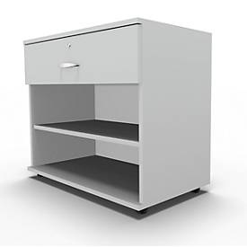 Schäfer Shop Select, Schäfer Shop Select Sideboard, mit Schublade, abschliessbar, Spanplatte, B 800 x T 420 x H 663 mm, lichtgrau, Schäfer Shop Select Sideboard, mit Schublade, abschliessbar, Spanplatte, B 800 x T 420 x H 663 mm, lichtgrau