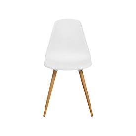 Topstar, Schalenstuhl T2020 ohne AL, weiss/Buche, Schalenstuhl Topstar® T 2020, 4-Fuss, desinfektionsmittelbeständig, ohne Armlehnen, weiss/Buche