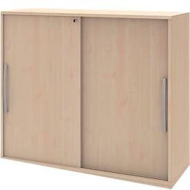undefined, Schiebetür-Anbauschrank BARI, 4 Böden, Schloss, Mitteltrennwand, B 1200 x T 430 x H 1117 mm, Ahorn-Dekor, Schiebetür-Anbauschrank BARI, 4 Böden, Schloss, Mitteltrennwand, B 1200 x T 430 x H 1117 mm, Ahorn-Dekor