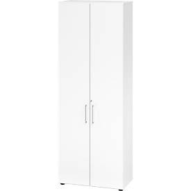 LIVIQUE, Aktenschrank Office, Schränke Breno, 6 OH, abschliessbar, 28 kg je Boden, B 800 x T 420 x H 2156 mm, weiss/weiss