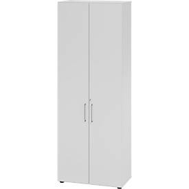 LIVIQUE, Aktenschrank Office, Schränke Breno, 6 OH, abschliessbar, 28 kg je Boden, B 800 x T 420 x H 2156 mm, lichtgrau/lichtgrau