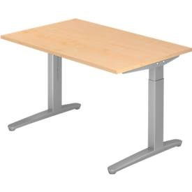 Jungheinrich PROFISHOP, Schreibtisch, C-Fuss höhenverstellbar, BxT 1.200 x 800 mm, Ahorn, Schreibtisch, C-Fuss höhenverstellbar, BxT 1.200 x 800 mm, Ahorn