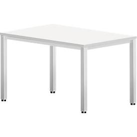 undefined, Schreibtisch BEXXSTAR, Quadratrohrfuss, Rechteck, B 1200 x T 800 x H 740 mm, weiss, Schreibtisch BEXXSTAR, Quadratrohrfuss, Rechteck, B 1200 x T 800 x H 740 mm, weiss