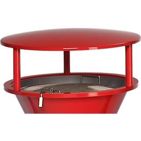 VAR, Schutzdach, für Standascher, aus Kunststoff, rot