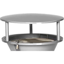 VAR, Schutzdach, für Standascher, aus Kunststoff, silber