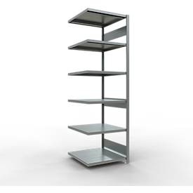 undefined, Schulte Lagertechnik Fachbodenregal-Stecksystem MULTIplus 250, Anbauregal, Längenriegel, 2500x750x800 mm, 6 Böden, verzinkt, Schulte Lagertechnik Fachbodenregal-Stecksystem MULTIplus 250, Anbauregal, Längenriegel, 2500x750x800 mm, 6 Böden, verzinkt