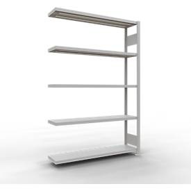 Schulte Lagertechnik, Schulte Lagertechnik Fachbodenregal-Stecksystem MULTIplus 250, Anbauregal, Längenriegel, 2000x1300x300 mm, 5 Böden, lichtgrau, Schulte Lagertechnik Fachbodenregal-Stecksystem MULTIplus 250, Anbauregal, Längenriegel, 2000x1300x300 mm, 5 Böden, lichtgrau