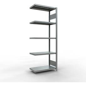 undefined, Schulte Lagertechnik Fachbodenregal-Stecksystem MULTIplus 250, Anbauregal, Längenriegel, 2000x750x400 mm, 5 Böden, verzinkt, Schulte Lagertechnik Fachbodenregal-Stecksystem MULTIplus 250, Anbauregal, Längenriegel, 2000x750x400 mm, 5 Böden, verzinkt