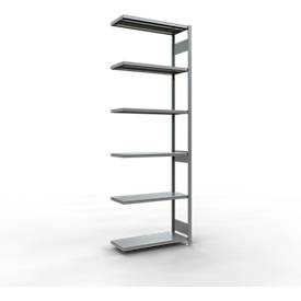Schulte Lagertechnik, Schulte Lagertechnik Fachbodenregal-Stecksystem MULTIplus 250, Anbauregal, Längenriegel, 3000x1000x400 mm, 7 Böden, verzinkt, Schulte Lagertechnik Fachbodenregal-Stecksystem MULTIplus 250, Anbauregal, Längenriegel, 3000x1000x400 mm, 7 Böden, verzinkt