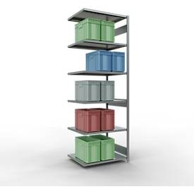 Schulte Lagertechnik, Schulte Lagertechnik Fachbodenregal-Stecksystem MULTIplus 250, Anbauregal, Längenriegel, 3000x1000x800 mm, 7 Böden, verzinkt, Schulte Lagertechnik Fachbodenregal-Stecksystem MULTIplus 250, Anbauregal, Längenriegel, 3000x1000x800 mm, 7 Böden, verzinkt