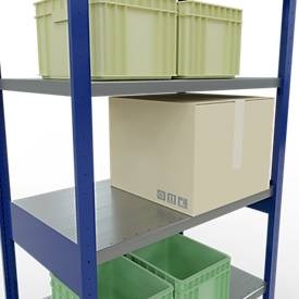 Schulte Lagertechnik, Schulte Lagertechnik Fachbodenregal-Stecksystem MULTIplus 250, Grundregal, Längenriegel, 2500x1000x600 mm, 6 Böden, enzianblau/verzinkt, Schulte Lagertechnik Fachbodenregal-Stecksystem MULTIplus 250, Grundregal, Längenriegel, 2500x1000x600 mm, 6 Böden, enzianblau/verzinkt