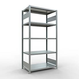 Schulte Lagertechnik, Schulte Lagertechnik Fachbodenregal-Stecksystem MULTIplus 250, Grundregal, Längenriegel, 2000x1000x600 mm, 5 Böden, verzinkt, Schulte Lagertechnik Fachbodenregal-Stecksystem MULTIplus 250, Grundregal, Längenriegel, 2000x1000x600 mm, 5 Böden, verzinkt