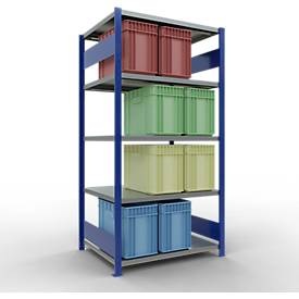 Schulte Lagertechnik, Schulte Lagertechnik Fachbodenregal-Stecksystem MULTIplus 250, Grundregal, Längenriegel, 2000x1000x800 mm, 5 Böden, enzianblau/verzinkt, Schulte Lagertechnik Fachbodenregal-Stecksystem MULTIplus 250, Grundregal, Längenriegel, 2000x1000x800 mm, 5 Böden, enzianblau/verzinkt
