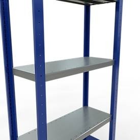 Schulte Lagertechnik, Schulte Lagertechnik Fachbodenregal-Stecksystem MULTIplus 250, Grundregal, Längenriegel, 2000x750x300 mm, 5 Böden, enzianblau/verzinkt, Schulte Lagertechnik Fachbodenregal-Stecksystem MULTIplus 250, Grundregal, Längenriegel, 2000x750x300 mm, 5 Böden, enzianblau/verzinkt