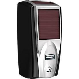 Rubbermaid, Seifenspender, automatisch, solarbetrieben, Seifen- und Desinfektionsspender Rubbermaid LumeCel, AutoFoam, 1100 ml, lichtbetrieben, automatisch & berührungsfrei, für Wand/Ständer, chrom/schwarz