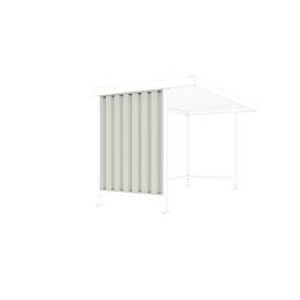 wsm, Seitenwand für Überdachungssystem WSM Leipzig Grundeinheit, T 2200 mm, Trapezblech, grauweiß RAL 9002, Seitenwand für Überdachungssystem WSM Leipzig Grundeinheit, T 2200 mm, Trapezblech, grauweiß RAL 9002
