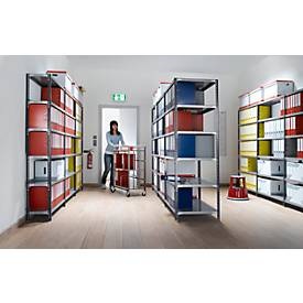 SSI Schäfer, SET Archivregal, einseitig, T 300 mm, Böden verzinkt, 