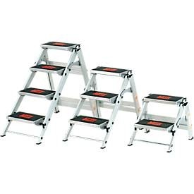 undefined, Sicherheitstreppe, ohne Bügel, aluminium, 2 Stufen, Sicherheitstreppe, ohne Bügel, aluminium, 2 Stufen