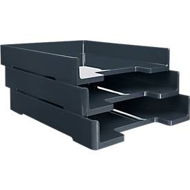 undefined, Sigel SA167 desk tray ABS synthetics,Plastic Grey, sigel® Ablagekorb Eye Style, DIN A4, dunkelgrau