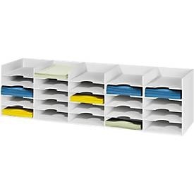 Paperflow, Sortierstation, DIN A4, Polystyrol, für Schränke, 25 Fächer, B 1120 x T 304 x H 313 mm, Sortierstation, DIN A4, Polystyrol, für Schränke, 25 Fächer, B 1120 x T 304 x H 313 mm