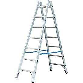 KRAUSE, Krause STABILO® 124913 Aluminium Stufen-Doppelleiter Arbeitshöhe (max.): 3.30 m Silber 7.5 kg, Krause STABILO® 124913 Aluminium Stufen-Doppelleiter Arbeitshöhe (max.): 3.30 m Silber DIN EN 131 7.5 kg