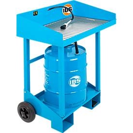 undefined, Kleinteilereiniger mobil, für Fassgröße 50 l Gerät einzeln Arbeitsbreite x -tiefe x -höhe 790 x 490 x 920 mm, Kleinteilereiniger für 50-Liter-Fässer, mobil, Stahlblech