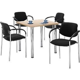 undefined, Tisch m. 4 Stühlen, Ahorn-Dekor, 800x800 mm, Tisch m. 4 Stühlen, Ahorn-Dekor, 800x800 mm
