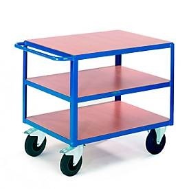 Rollcart Transportsysteme, Tischwagen, 3 Ladeflächen, 1000 x 700 mm, Tragkraft 500 kg, für Produktion und Werkstatt, Tischwagen, 3 Ladeflächen, 1000 x 700 mm, Tragkraft 500 kg, für Produktion und Werkstatt