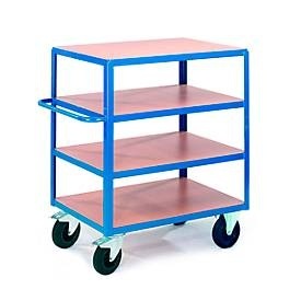 Rollcart Transportsysteme, Tischwagen, 4 Ladeflächen, 1200 x 800 mm, Tragkraft 500 kg, für Produktion und Werkstatt, Tischwagen, 4 Ladeflächen, 1200 x 800 mm, Tragkraft 500 kg, für Produktion und Werkstatt