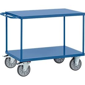 Fetra, Fetra 2401B Tischwagen Stahl pulverbeschichtet Traglast (max.): 500 kg Brillantblau (RAL 5007), fetra® Tisch- und Montagewagen mit Stahlblechböden à 1.000 x 600 mm