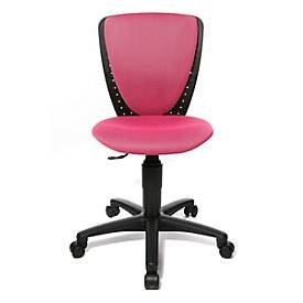 Topstar, TOPSTAR Kinderbürostuhl High S'cool, Topstar Kinderdrehstuhl High S´cool, ohne Armlehnen, Muldensitz, 3D-Netz-Rückenlehne, pink/schwarz