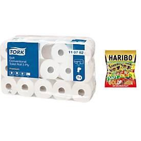 TORK, TORK Kleinrollen Toilettenpapier + Haribo Saft Goldbären Minis GRATIS, TORK Kleinrollen Toilettenpapier + Haribo Saft Goldbären Minis GRATIS