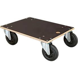 undefined, Transportroller aus Filmsiebdruckplatte rechteckig, mit FSC®-Zertifizierung LxBxH 780 x 590 x 265 mm, Tragfähigkeit 750 kg, Transporthilfe MaxiGrip 1148