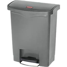 Rubbermaid, Rubbermaid Tretabfallsammler Volumen 30 l, BxHxT 271 x 536 x 425 mm grau, Tretabfalleimer Slim Jim®, Kunststoff, Fassungsvermögen 30 Liter, grau